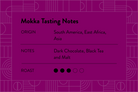 Mokka tasting notes, Dark Chocolate, Black tea and Malt
